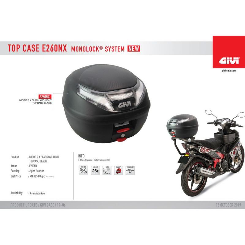 E260NX MICRO II | HARD BAG | NKS Siong Bikers Accessories Sdn Bhd