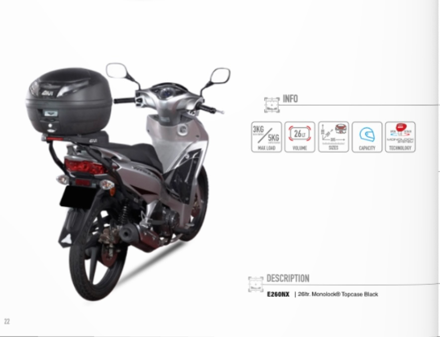 E260NX MICRO II | HARD BAG | NKS Siong Bikers Accessories Sdn Bhd